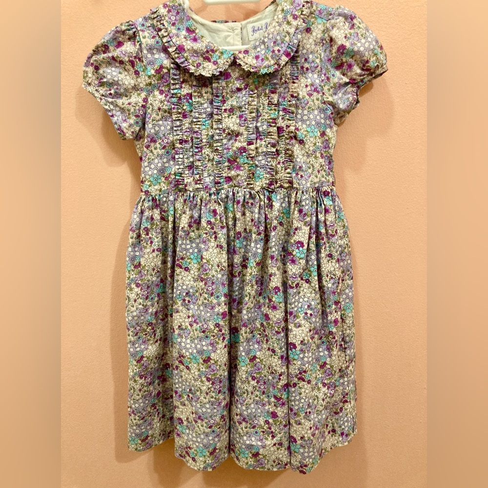 RACHEL RILEY Floral Ditsy Print Girls Dress 5T in Purple Multi